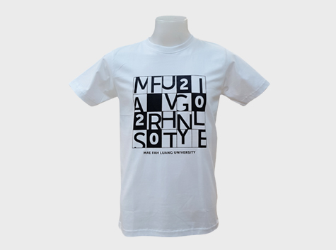 01 เสื้อยืด MFU ขาว